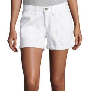 NWT Rag & Bone cuffed carpenter short white denim